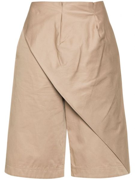 Pantaloni scurți plisate Loewe maro