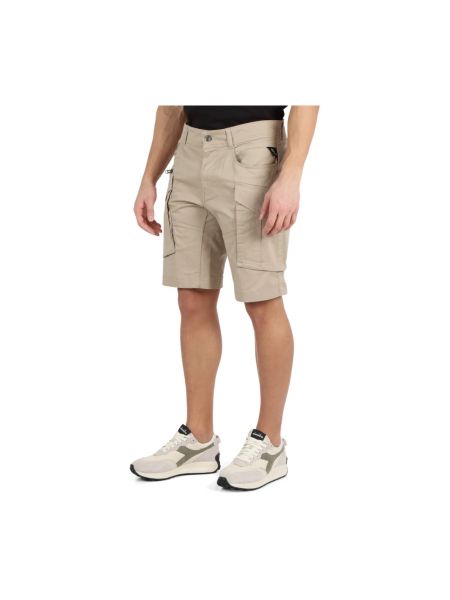 Pantalones cortos cargo de algodón con bolsillos Replay beige