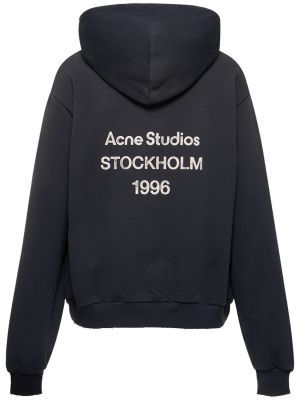 Bomull sweatshirt Acne Studios svart