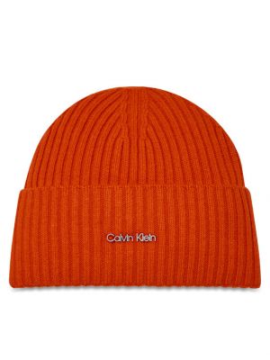 Čepice Calvin Klein oranžový