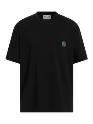 T-shirt di cotone Solid Homme nero