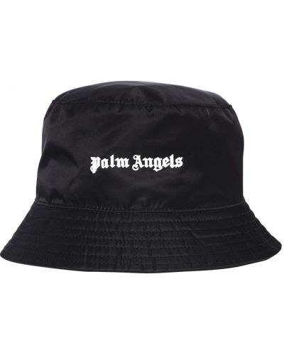 Haftowany kapelusz Palm Angels czarny