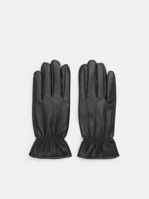 Mănuși din piele din piele ecologică Sinsay negru