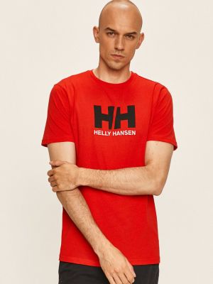 Тениска с дълъг ръкав Helly Hansen червено