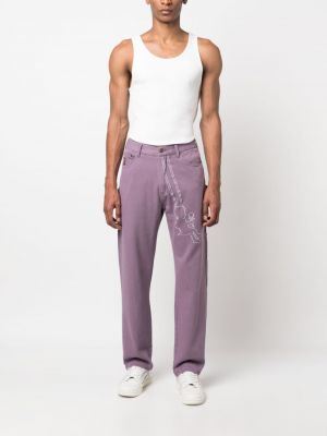 Straight fit džinsi ar izšuvumiem Kidsuper violets