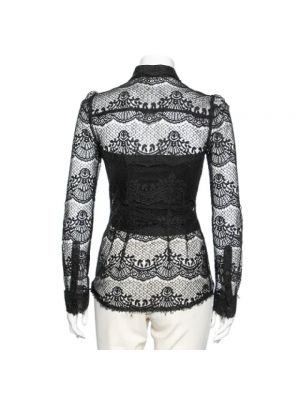 Spitzen bluse mit spitzer schuhkappe Dolce & Gabbana Pre-owned schwarz