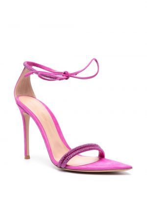 Sandales à imprimé en cristal Gianvito Rossi rose