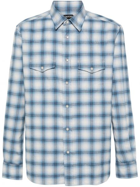 Flanelová kockovaná košeľa Tom Ford