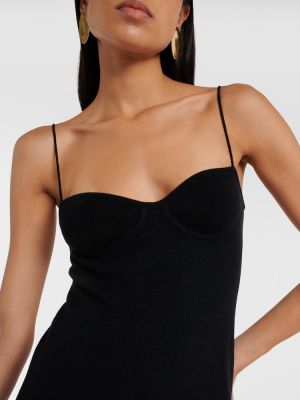 Midi haljina od kašmira Lisa Yang crna