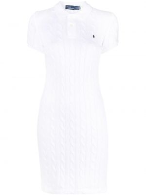 Obleka z vezenjem Polo Ralph Lauren bela