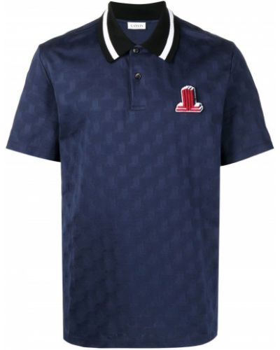 Brodert poloskjorte Lanvin blå