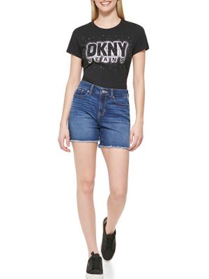 Джинсовые шорты с высокой талией Dkny Jeans