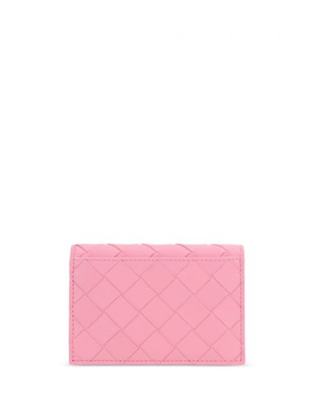 Kožená peněženka Bottega Veneta růžová