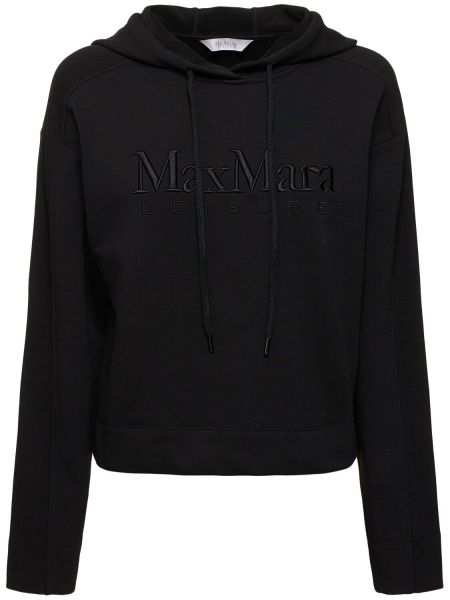 Jersey con capucha de tela jersey Max Mara negro