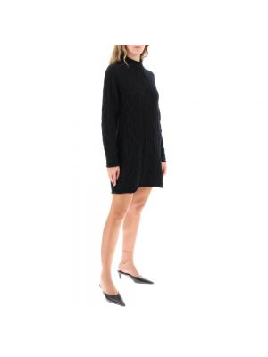 Mini vestido de cachemir con estampado de cachemira Loulou Studio negro