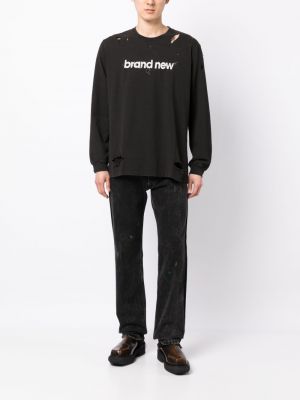 Zerrissener sweatshirt mit print Doublet