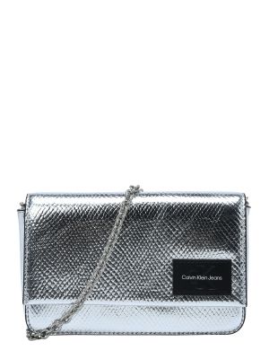 Pisemska torbica s kačjim vzorcem Calvin Klein Jeans črna