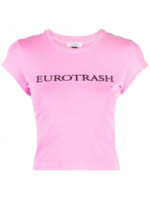 T-shirt z nadrukiem Eytys - Różowy