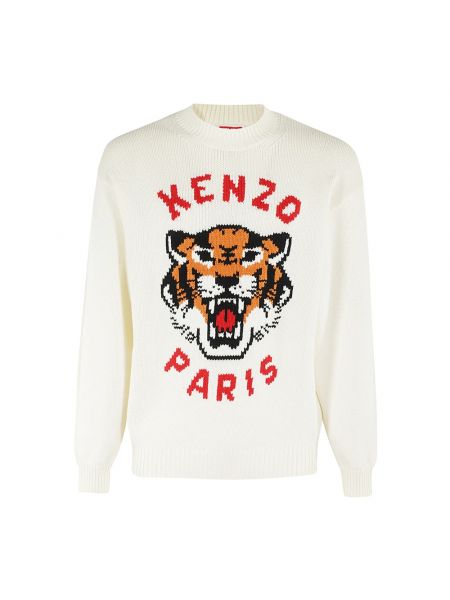Sweter w paski Kenzo biały