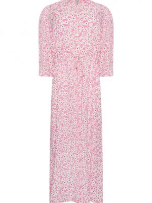 Платье с воротником в цветочек с принтом M&co розовое