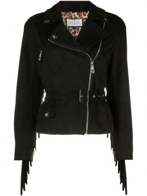 Zvaigznes jaka ar radzēm Philipp Plein melns