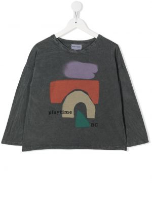 T-shirt con stampa con motivo geometrico Bobo Choses grigio