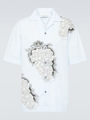 Camicia di cotone a righe con stampa Jw Anderson