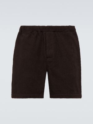 Shorts en coton Auralee marron