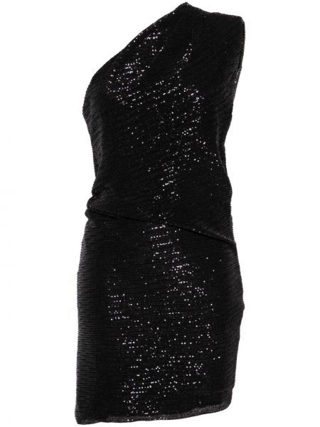 Sukienka koktajlowa z cekinami Iro czarna