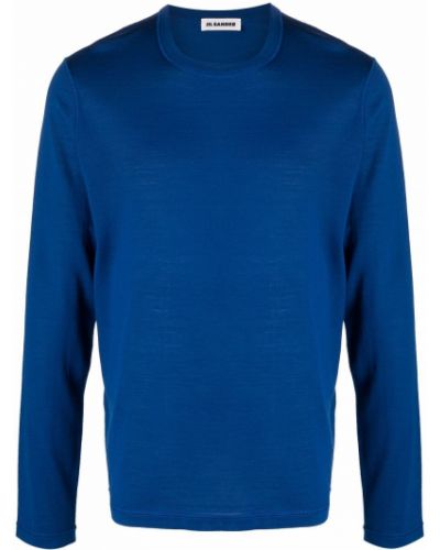 Jersey de tela jersey de cuello redondo Jil Sander azul