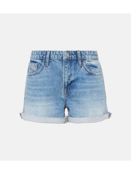 Shorts en jean taille haute Frame bleu