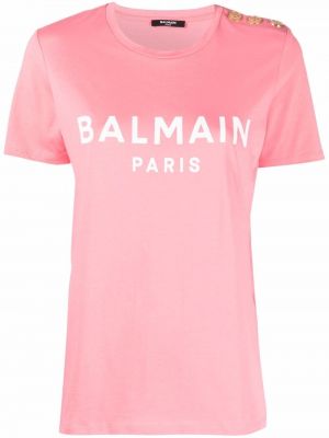 Trykt t-skjorte Balmain rosa