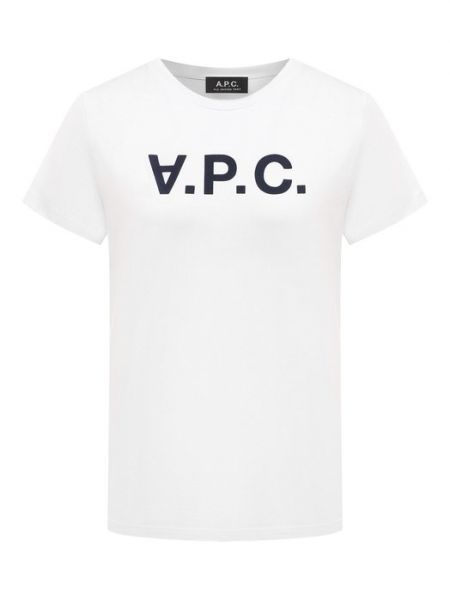 Белая хлопковая футболка A.p.c.