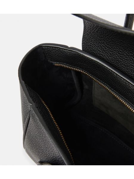Δερμάτινη τσάντα shopper Ferragamo μαύρο