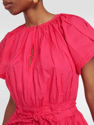 Bavlněné šaty Ulla Johnson růžové