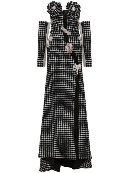 Βραδινό φόρεμα tweed με πετραδάκια Loulou