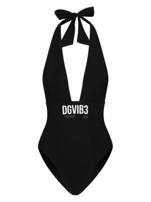 Plavky s potlačou Dolce & Gabbana čierna