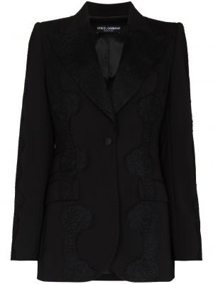 Blazer con botones de encaje Dolce & Gabbana negro