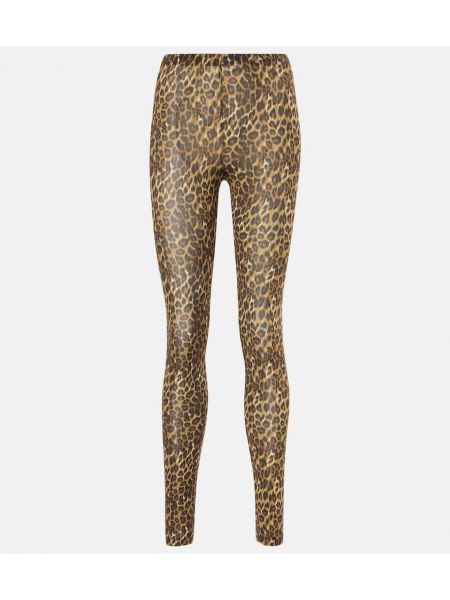 Leggings med mönster med mönster i leopard i jersey Isabel Marant svart