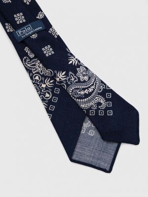 Vunena kravata Polo Ralph Lauren plava
