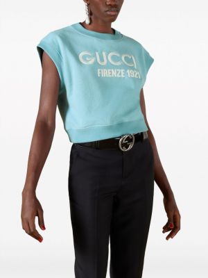 Haftowana bluza bez rękawów Gucci