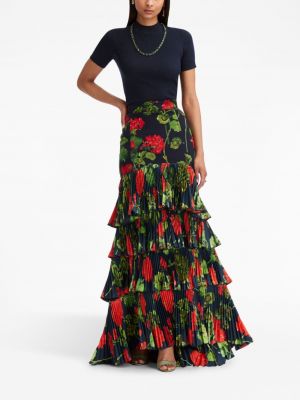 Květinové sukně s potiskem Oscar De La Renta