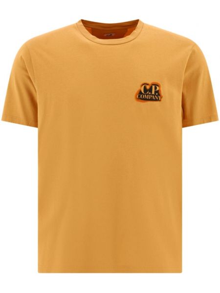Βαμβακερή μπλούζα C.p. Company πορτοκαλί