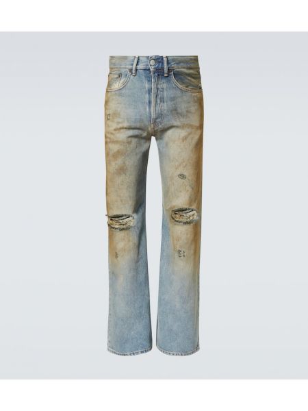 Bedrövad straight leg-jeans Acne Studios blå