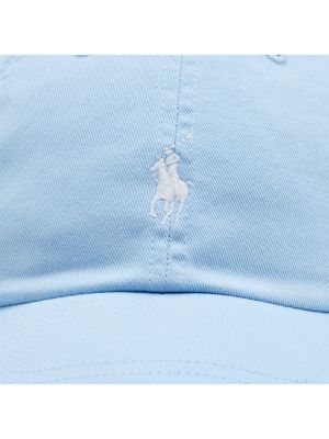 Czapka z daszkiem bawełniana Polo Ralph Lauren niebieska