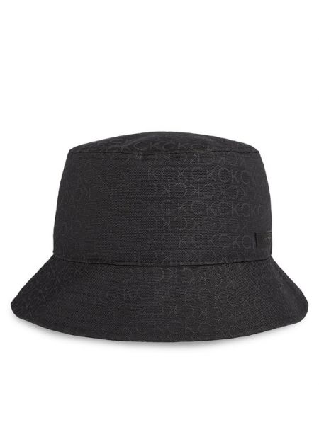 Černý žakárový klobouk Calvin Klein