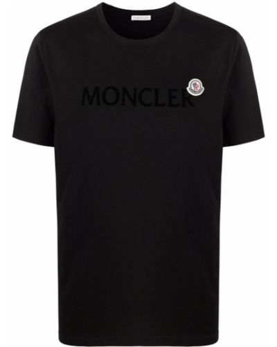 Camiseta de cuello redondo Moncler negro
