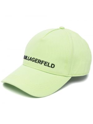 Brodert cap Karl Lagerfeld grønn