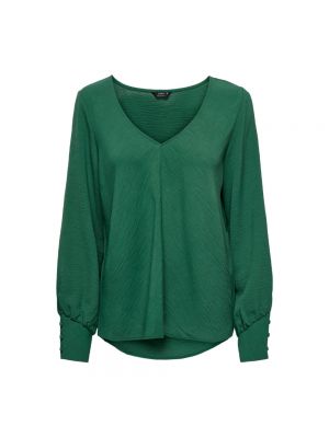 Bluse mit v-ausschnitt Only grün