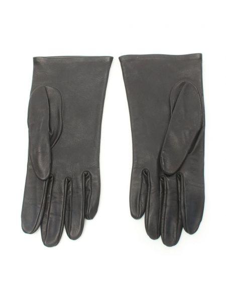 Kožené rukavice Hermès Pre-owned černé